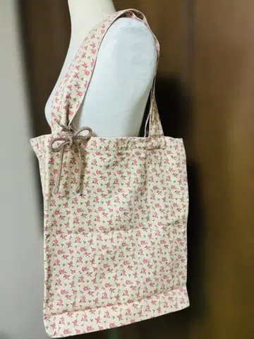 Sister Jane 토트백 면 미니 꽃무늬 데님 원단 토트백