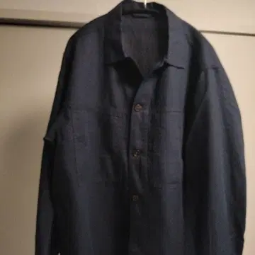 유니클로C 프리미엄 린넨 셔츠 자켓 네이비 사이즈 L