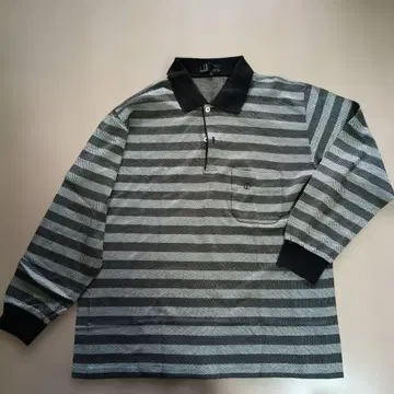 던힐 스트라이프 패턴 긴팔 피케 셔츠 42인치