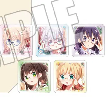 주문토끼 안경 패턴 스퀘어 캔뱃지