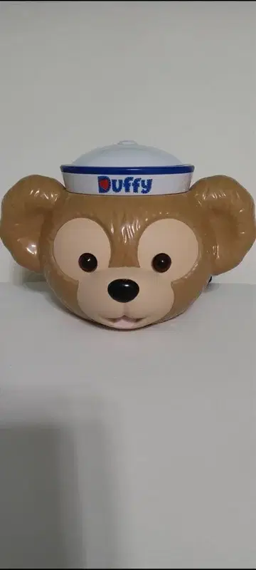 홍콩 디즈니랜드 더피 팝콘 용기 스트랩 포함