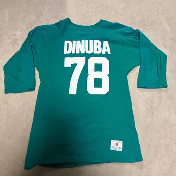 빈티지 Champion DINUBA 78 7부 소매!! 풋볼T