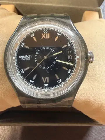 Swatch 스와치 3침 블랙 다이얼 자동 와인딩 손목시계
