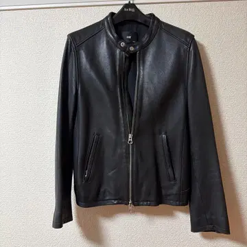 HARE 블랙 싱글 라이더 자켓 S