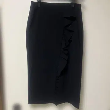 ZARA 프릴 블랙 타이츠 스커트 무릎 기장 사이즈 M