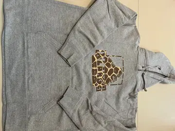 X-LARGE 기린 패턴 XL 그레이 후드티