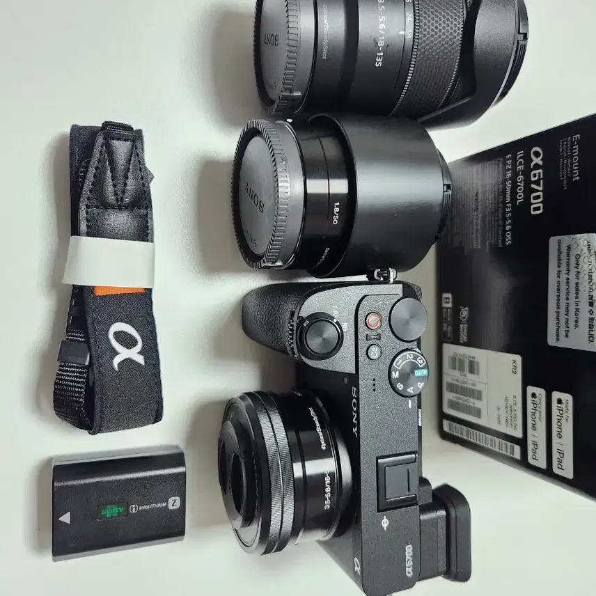 소니 a6700미러리스 카메라 18-135mm, 16-50mm, 50mm