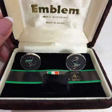최종 가격! 페라리 Emblem 말 로고 커프스링크 일본제