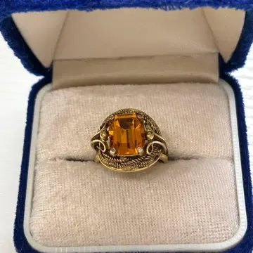 오렌지 스퀘어 스톤 반지 유품 정리 0410-1