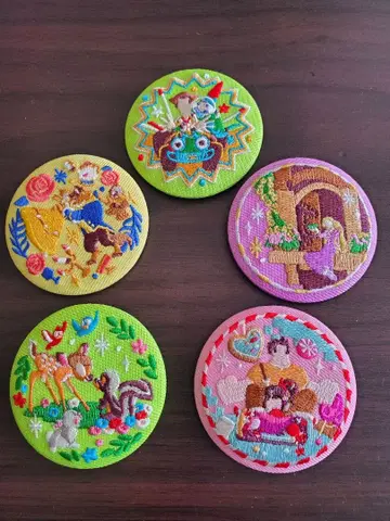 디즈니 자수 캔뱃지 5개 세트