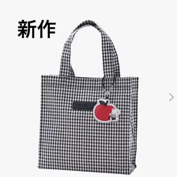 파밀리아 신상 깅엄 체크 토트백 정사각형