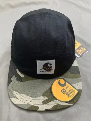Carhartt 블랙 카모플라쥬 야구 모자