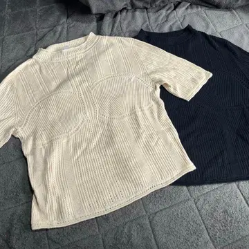 마메쿠로구치 x 유니클로 반팔 니트 set