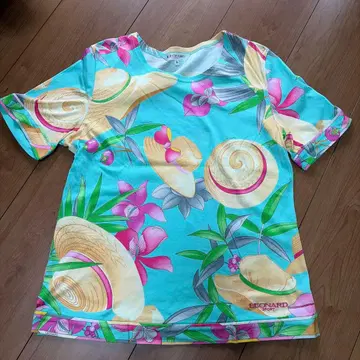 LEONARD SPORT 플라워 무늬 반팔 T셔츠 38