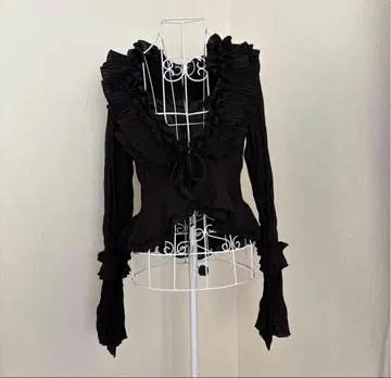 [ ozz angelo ] 오즈 앙헬로 프릴 블라우스 가디건