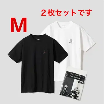 니어 오토마타 그라니프 수행 지원 유닛 2팩 아이콘 T셔츠 M