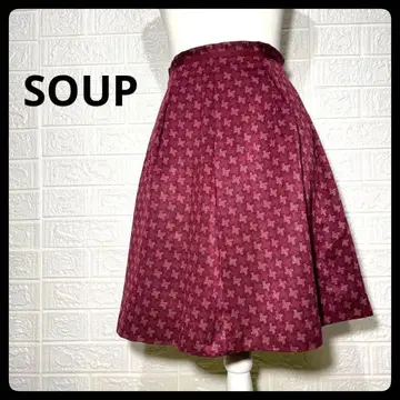 새상품급 수프 soup 여성용 오샤레 레드 가을/겨울 스커트 무료배송