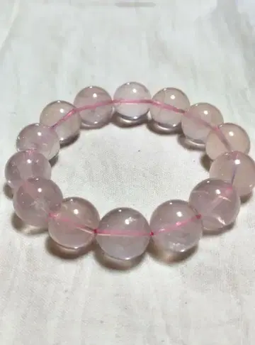 로즈쿼츠 비즈 팔찌 약 15mm 구슬