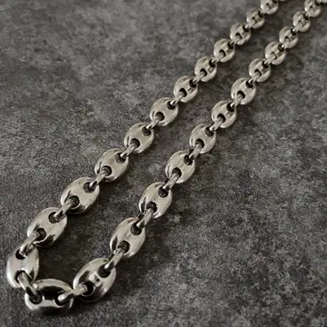 멕시칸 주얼리 실버 925 돼지코 앵커 체인 목걸이 얇은