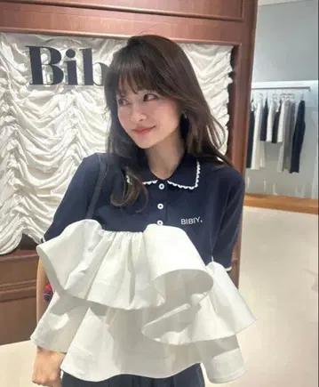 Bibiy ROSIEPEPURAMUTOP 네이비 비비