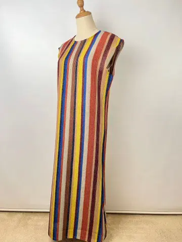 택 포함 새상품 노리즈 프레디 러셀 레이스 멀티 스트라이프 원피스