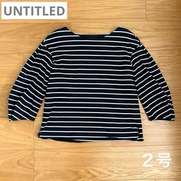 UNTITLED 7부 소매 티셔츠 면 100% 보더