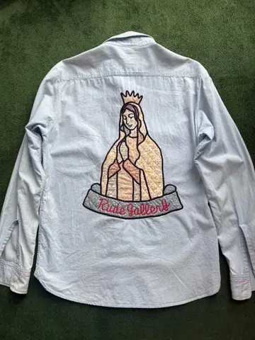 루드 갤러리 자수 패치워크 긴팔 데님 셔츠 마리아 사이즈 3