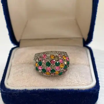 컬러풀 스톤 실버 컬러 반지 반지 유품 정리 0410-9