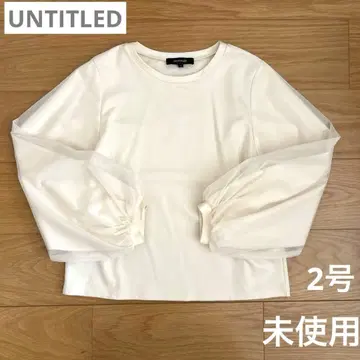 [ 미사용 ] UNTITLED 벌룬 슬리브 티셔츠 화이트 2호