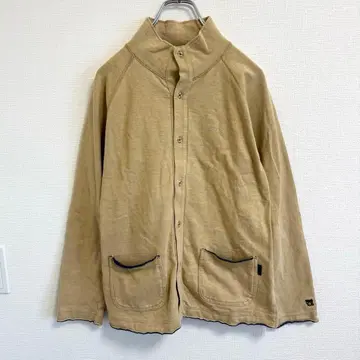 [ 미키하우스 더블B ] LM 베이지 긴팔 가디건 스냅풍 일본제