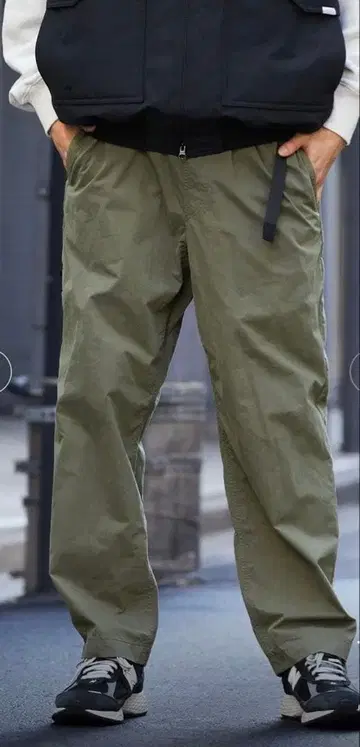 FREAK'S STORE 릴랙스 핏 웨빙 벨트 팬츠