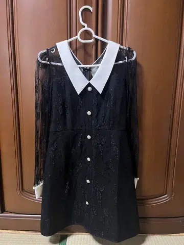 M me eme 블랙 레이스 원피스 에미