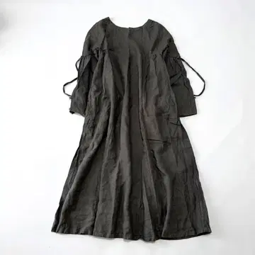 nest Robe 네스트로브 린넨 100% 개더 원피스 플레어 소매