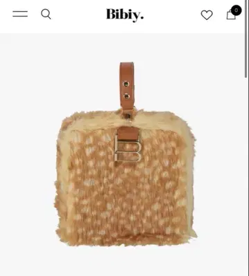 정품 Bibiy 택 포함 백 밤비 패턴 BOXBag