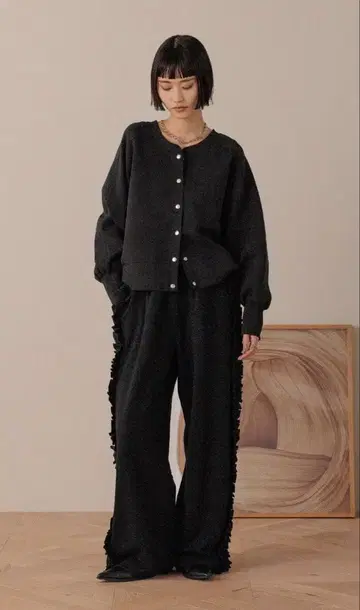 LOWRYS FARM 사이드 프릴 컷 팬츠