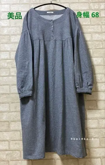 새상품급 fu-ai 튜닉 원피스 꽃무늬 자수 가슴 너비 68