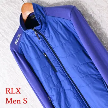 V1 Men S RLX 랄프 로렌 파랑 보라색 충전솜 절개 블루종