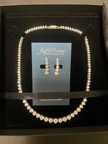 새상품급 just married S-4 목걸이 귀찌