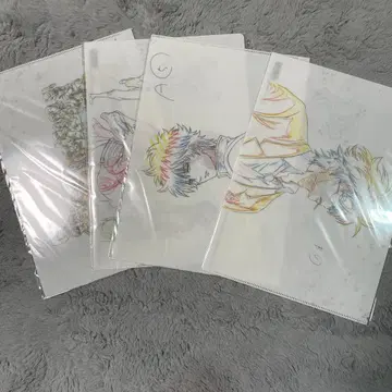 (미개봉 새상품) 은혼 원화 클리어 파일 4매 4종 사카타 긴토키 긴파치