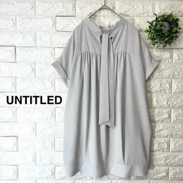 새상품 UNTITLED 보타이 블라우스 현행 택 언타이틀 백리본 포함