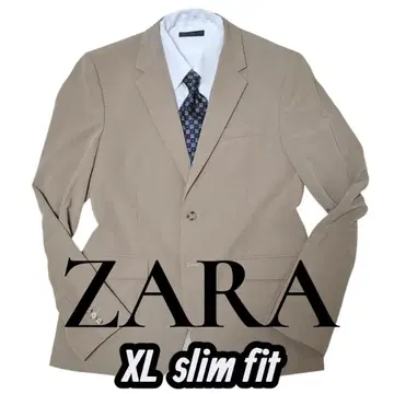 ZARA 테일러드 자켓 베이지 EUR52 XL 상당 손세탁 세탁 완료