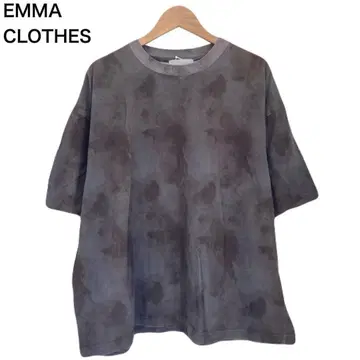 에마 클로즈 모노마트 타이 다이 페이드감 면 반팔 둥근넥 T셔츠 L