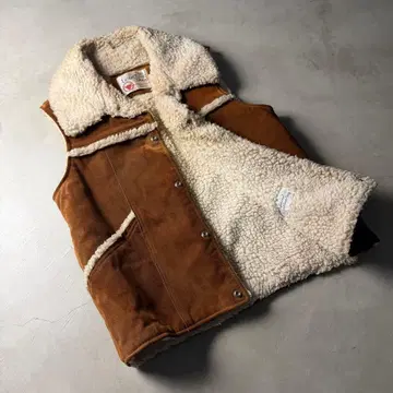 70s Sears Suede Boa vest