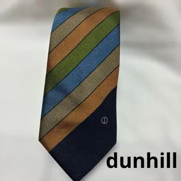 [새상품급] dunhill 던힐 스트라이프 패턴 넥타이 실크 100%