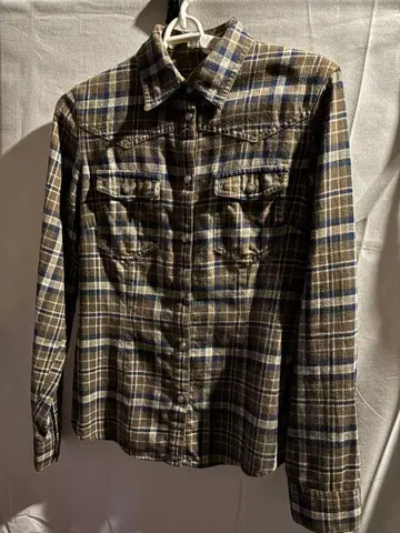 캘빈클라인 구제 의류 체크 무늬 긴팔 셔츠