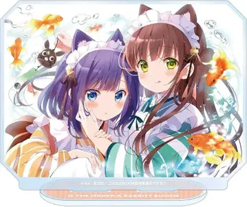 주문은 토끼입니까? BLOOM 치야&후유 BIG 아크릴 스탠드 주문토끼