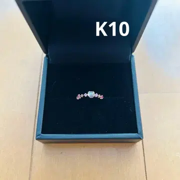 문스톤 반지 핑크사파이어 K10 핑크골드 9.5호