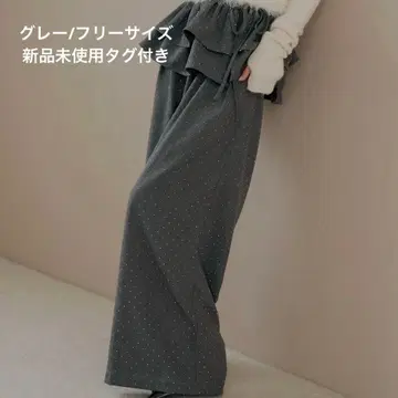 [ SALON by Chico ] 탈부착 프릴 루즈 큐빅 슬랙스