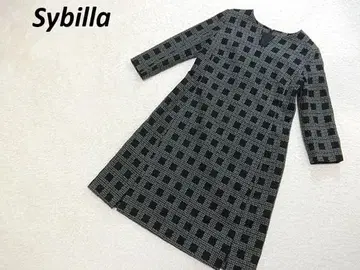 새상품급 Sybilla 시빌라 자수 A라인 원피스 블랙 계열 L