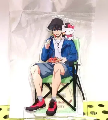 이사기 요이치 & 헬로키티 아크릴 스탠드 캠핑 ver. 블루 록